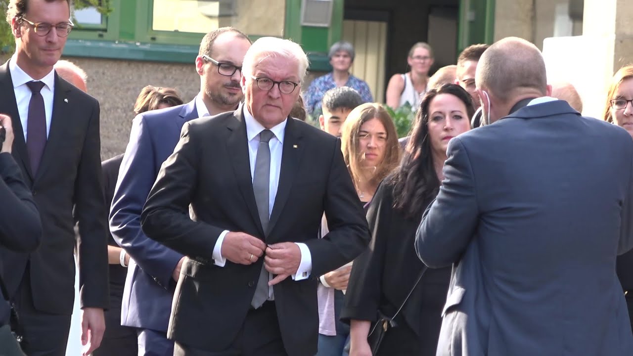 Bundespräsident Steinmeier bei Gedenkgottesdienst nach Flutkatastrophe in Euskirchen am 14.07.22