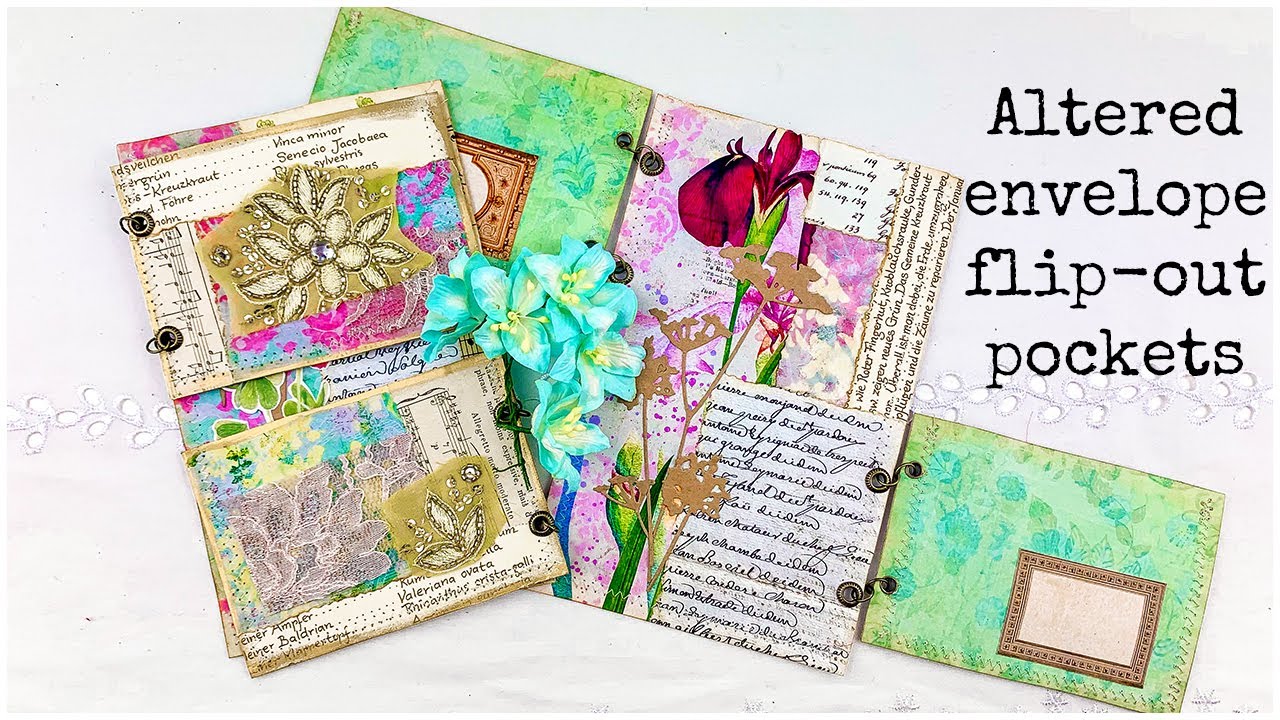 Super Fun Flip-Out Pockets - ALTERED ENVELOPES | SPRING BOHO JUNK JOURNALS | Journal Pocket Tutorial