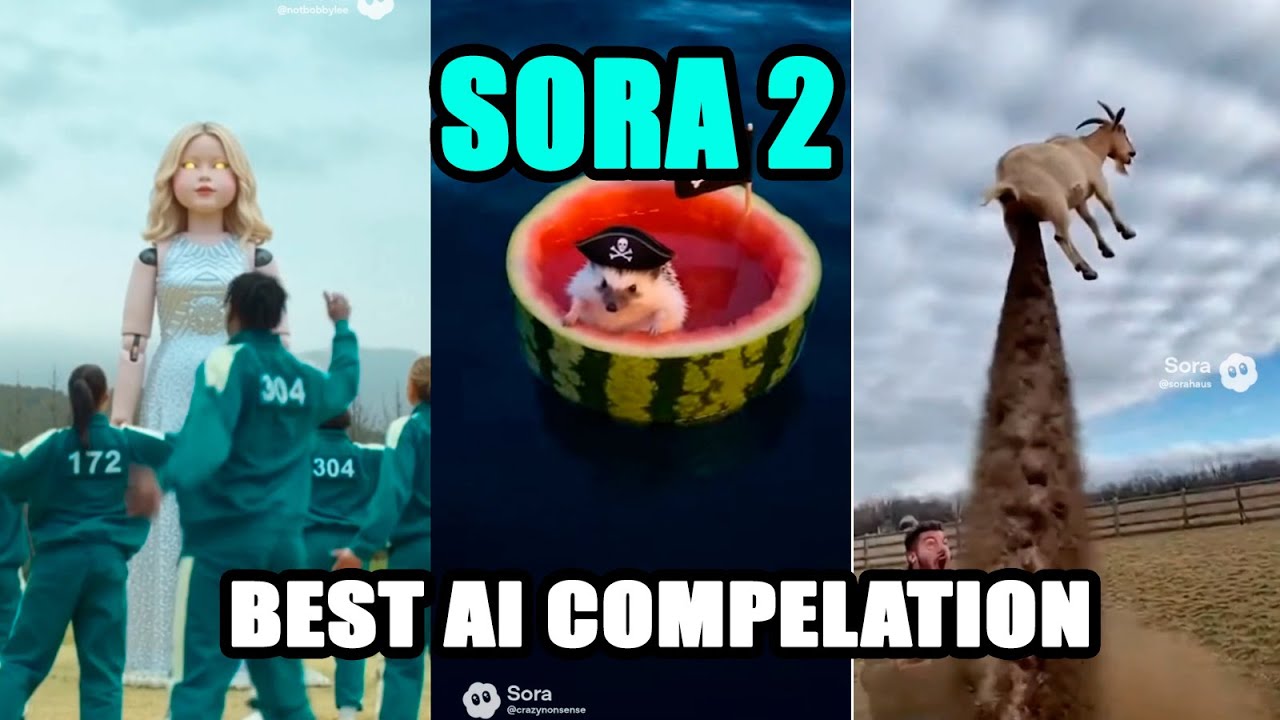 A collection of funny videos created by the latest neural network  #ai #funny #sora2