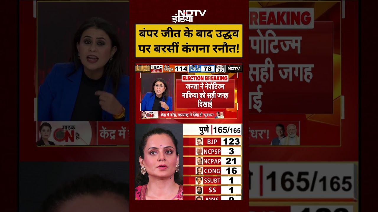 BMC Election Results:बंपर जीत के बाद Uddhav Thackeray पर बरसीं Kangana Ranaut!|#shorts #ytshorts