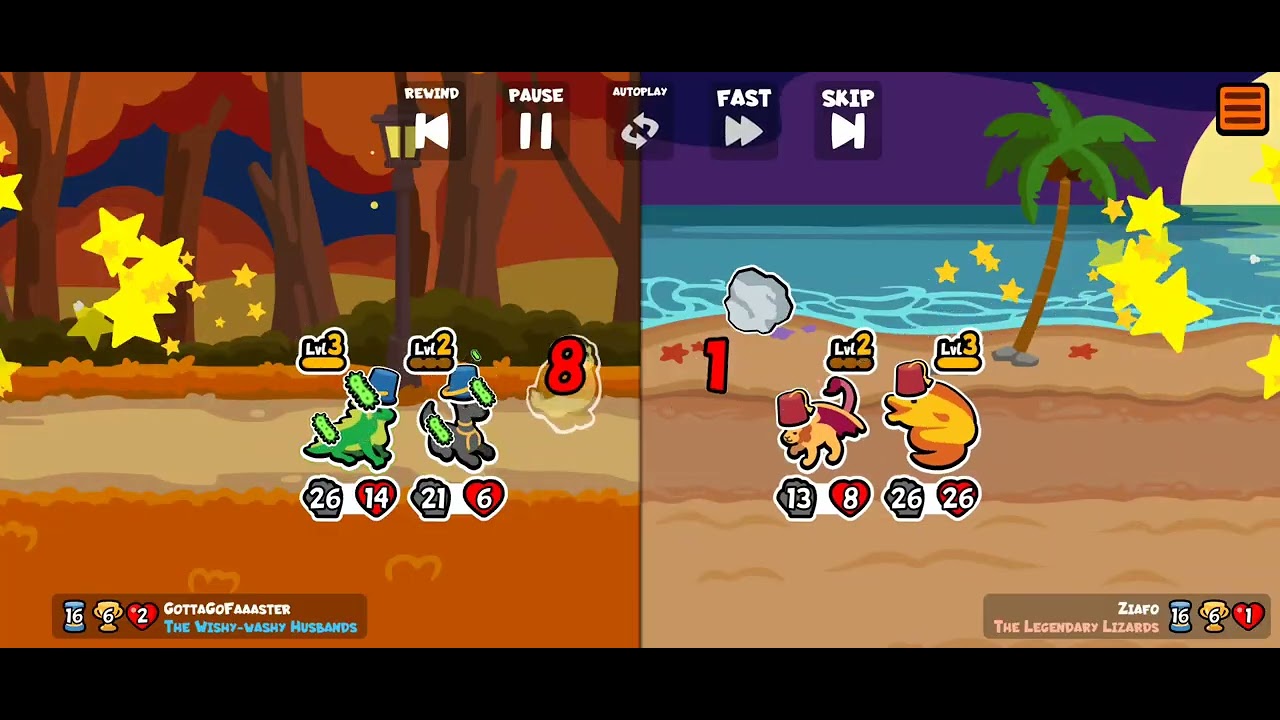 Taking a push team to turn 23 in Super Auto Pets