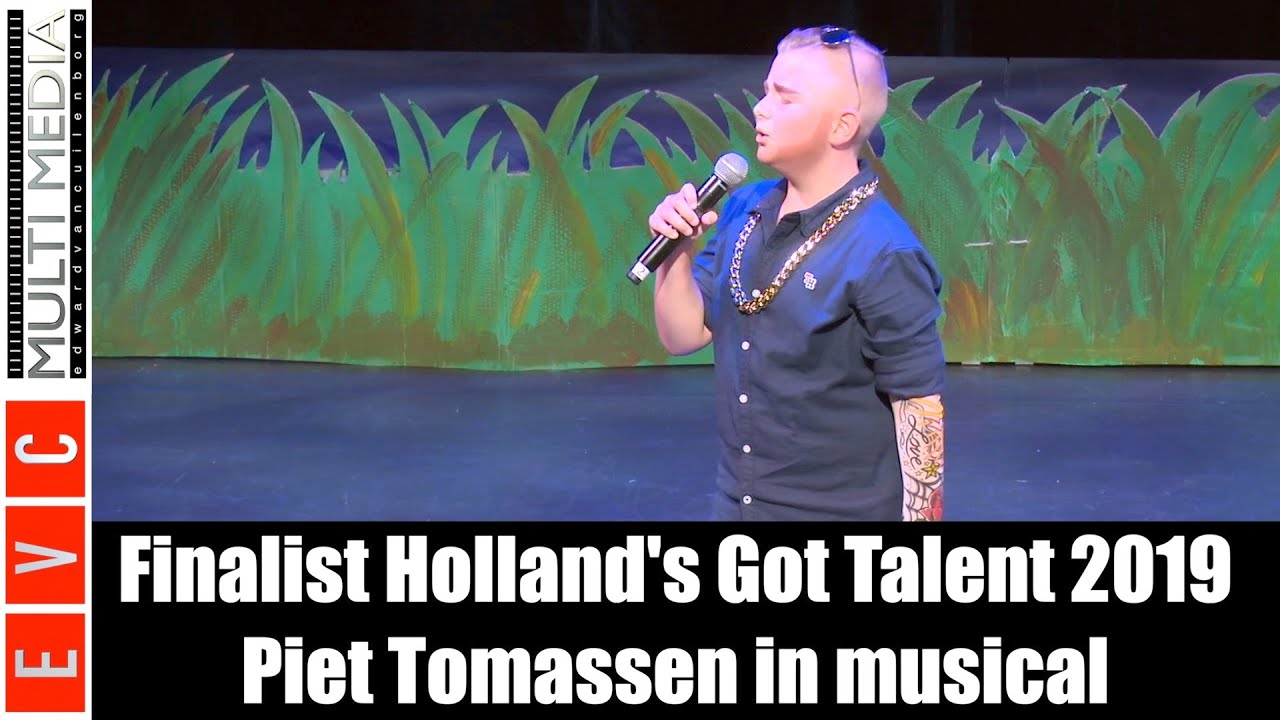Zangtalent Piet Tomassen Finalist in Holland's Got Talent 2019, schittert met dit nummer in musical