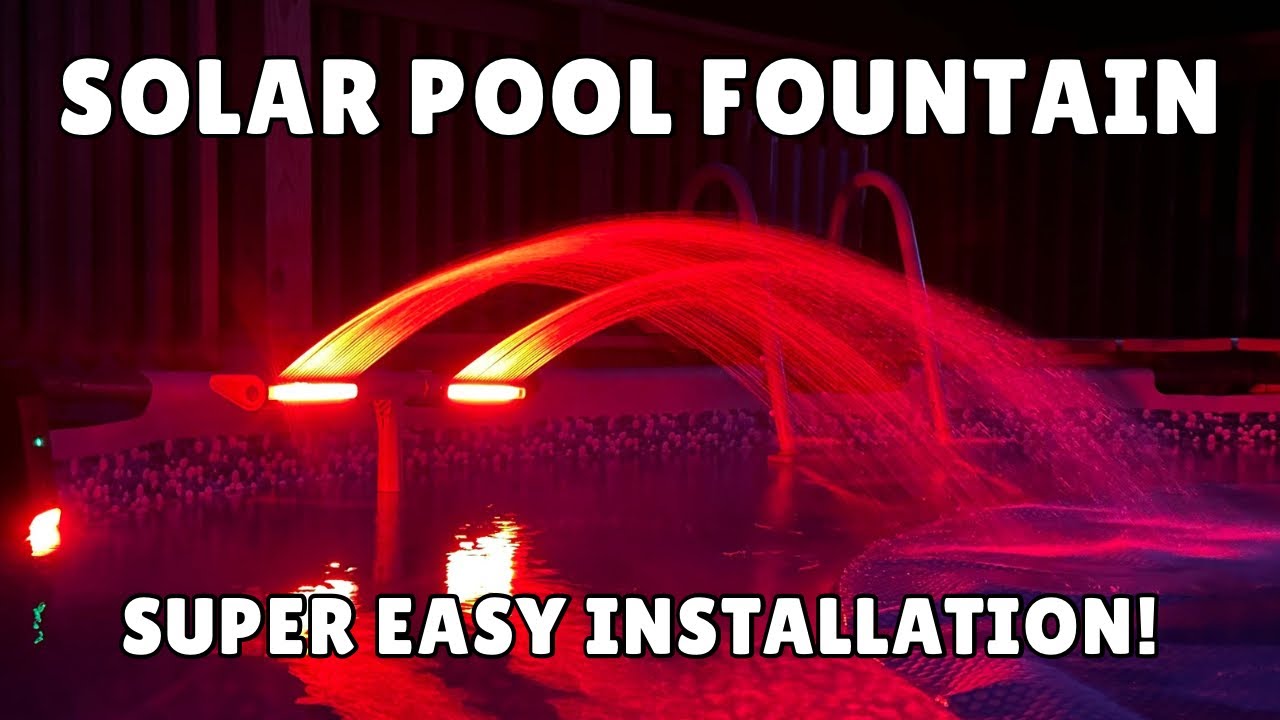 Above Ground Pool Solar LED Water Fountain
