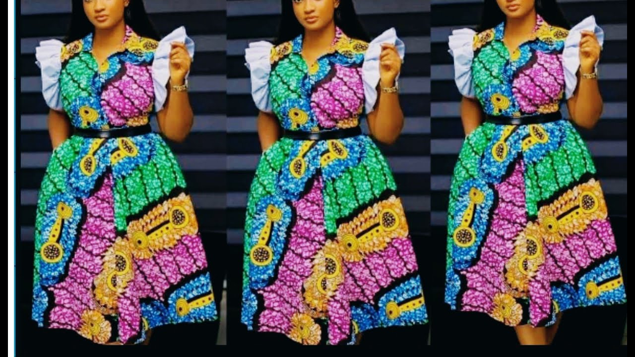 How to cut an A line button down gown with collar