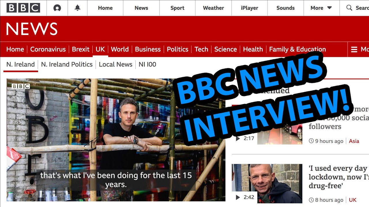 BBC NEWS - N. Ireland did a small interview with me regarding my recent murals in Belfast!
