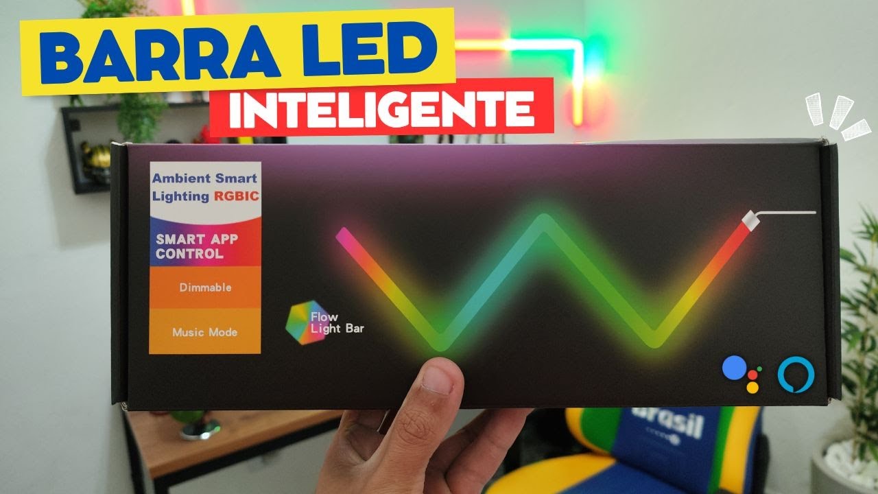 BARRA DE LED INTELIGENTE ALIEXPRESS - SETUP GAMER ILUMINAÇÃO RGB, ALEXA E GOOGLE ASSISTANT.