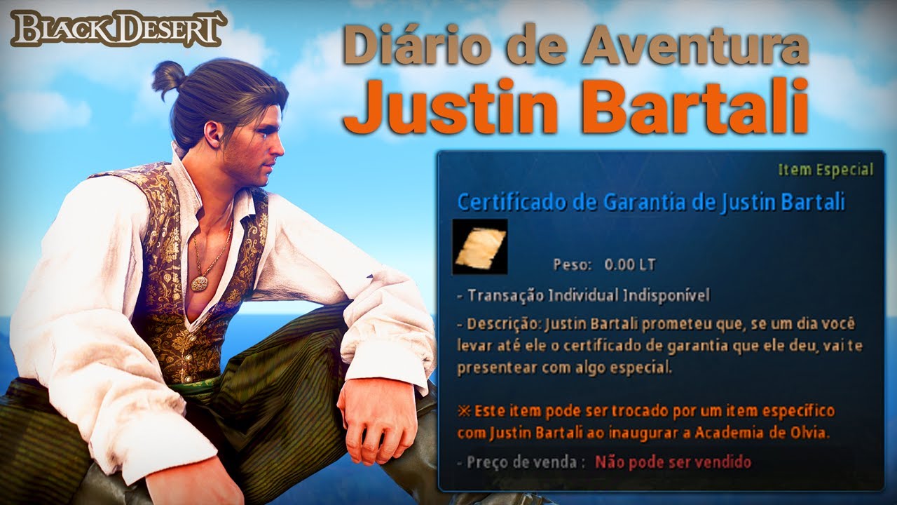 BDO | Diário de Aventura de Justin Bartali - Preparação Especial para Academia de Olvia 22/01/2025