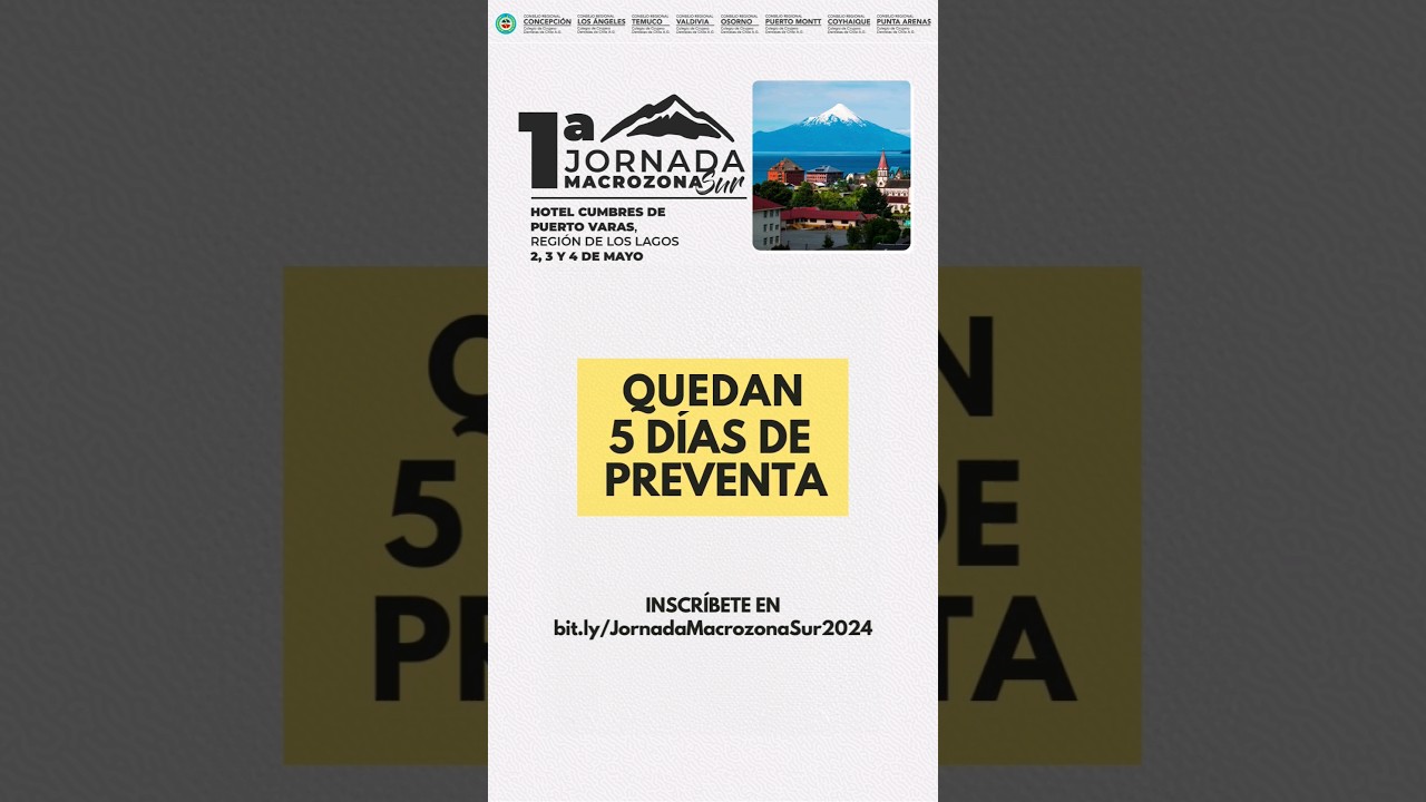 Asiste a la 1&ordf; Jornada Macrozona Sur, donde tendremos m&aacute;s de 20 exposiciones! #odontolog&iacute;a