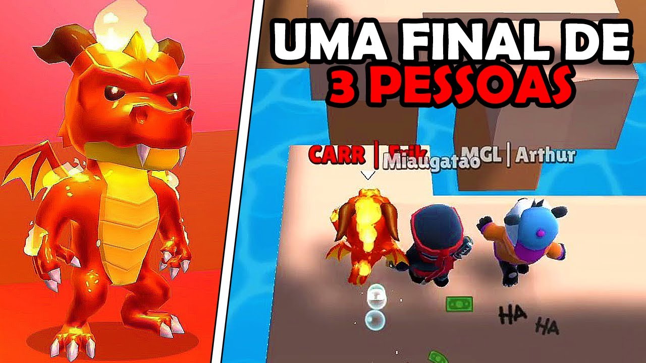 Stumble Guys NUNCA VI UMA FINAL DE 3 PESSOAS