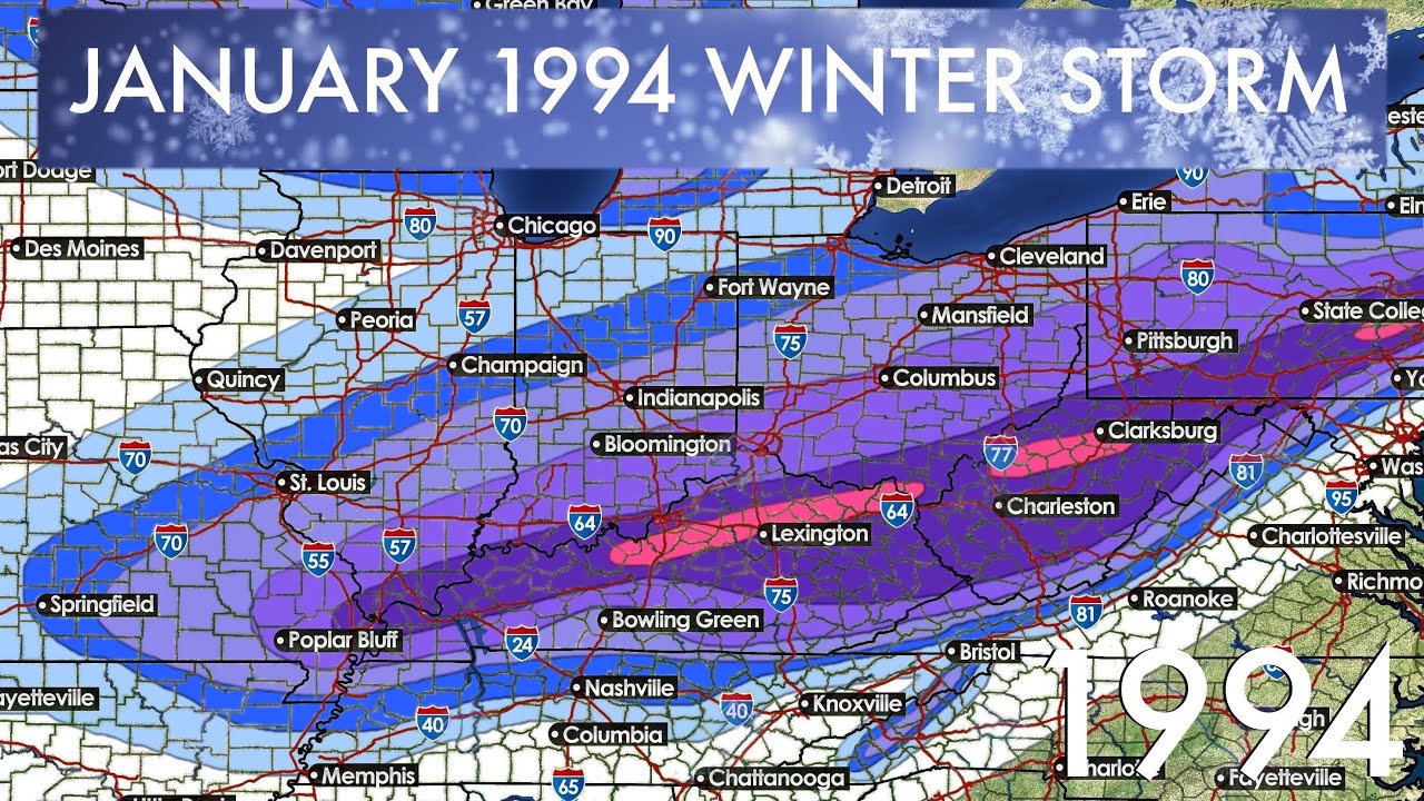 January 1994 Winter Storm & Record Cold | Winter Storm Archive