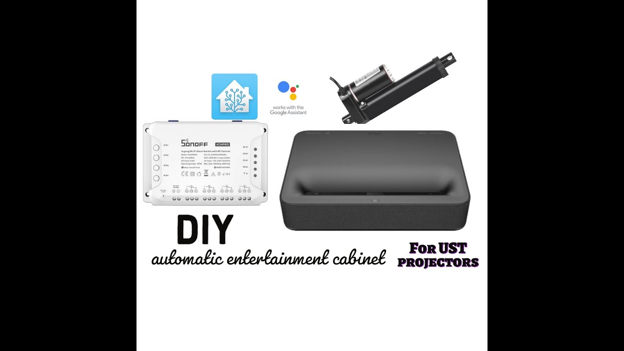 Automatic entertainment cabinet - Linear actuators controlled by Sonoff & Home Assistant