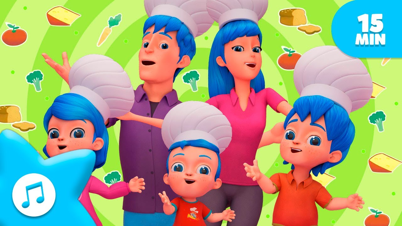 A Comer con La Familia Blu | Hora de Comer | Canciones Infantiles | La Familia Blu en español