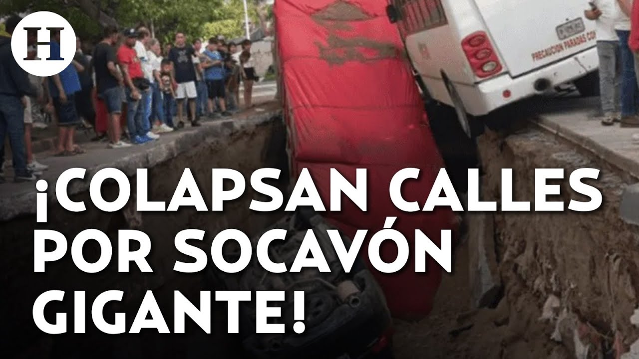 ¡Se los tragó la tierra! Mega socavón en Guadalajara deja a un bebé y dos personas heridas