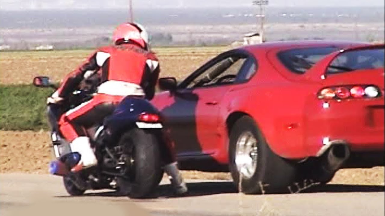 CARS vs BIKES!!(1000hp Supra,2000hp Lambo,GSXR,GTR,Hayabusa,r34,EVO,ZX10R,r1,Skyline,Honda Civic)
