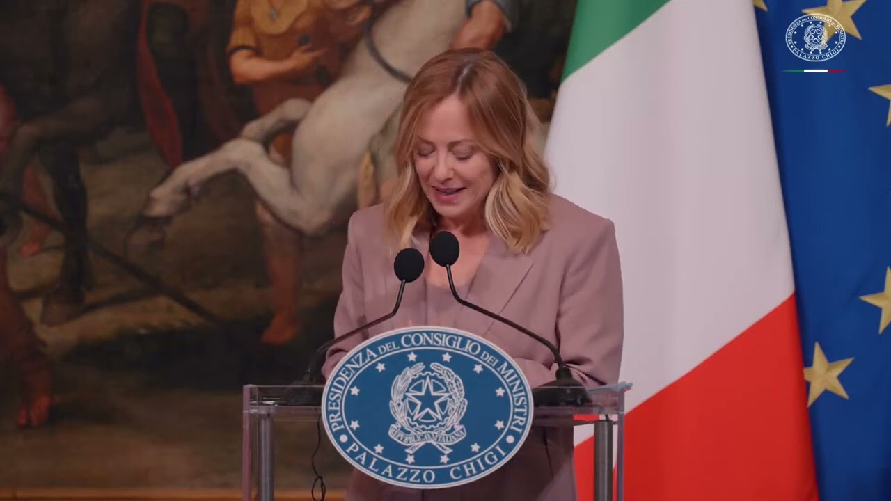 Giorgia Meloni incontra Cancelliere tedesco Merz. Dichiarazione alla stampa. (Traduzione simultanea)