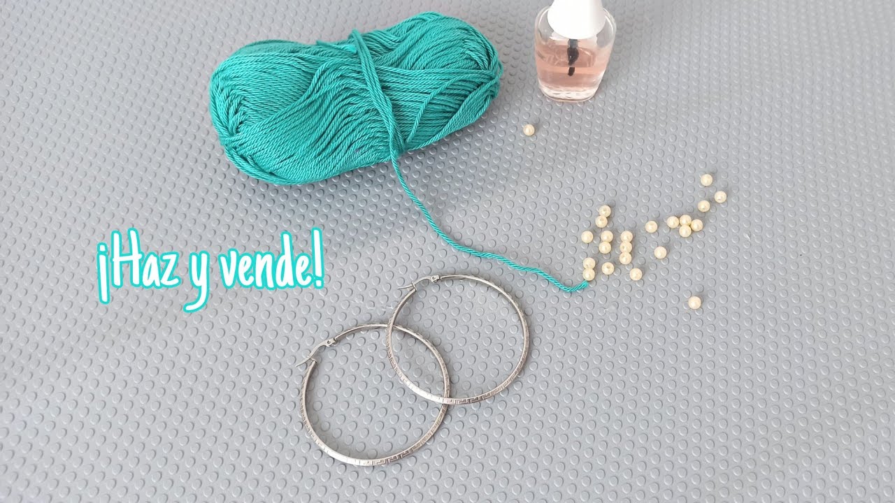 Renueva tus aros - pendientes con hilo y perlas 🥰 handmade earrings