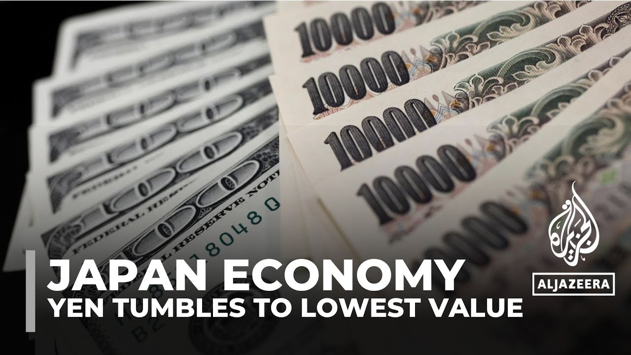 Japan's yen hit a new low against the dollar to levels not seen since 1986