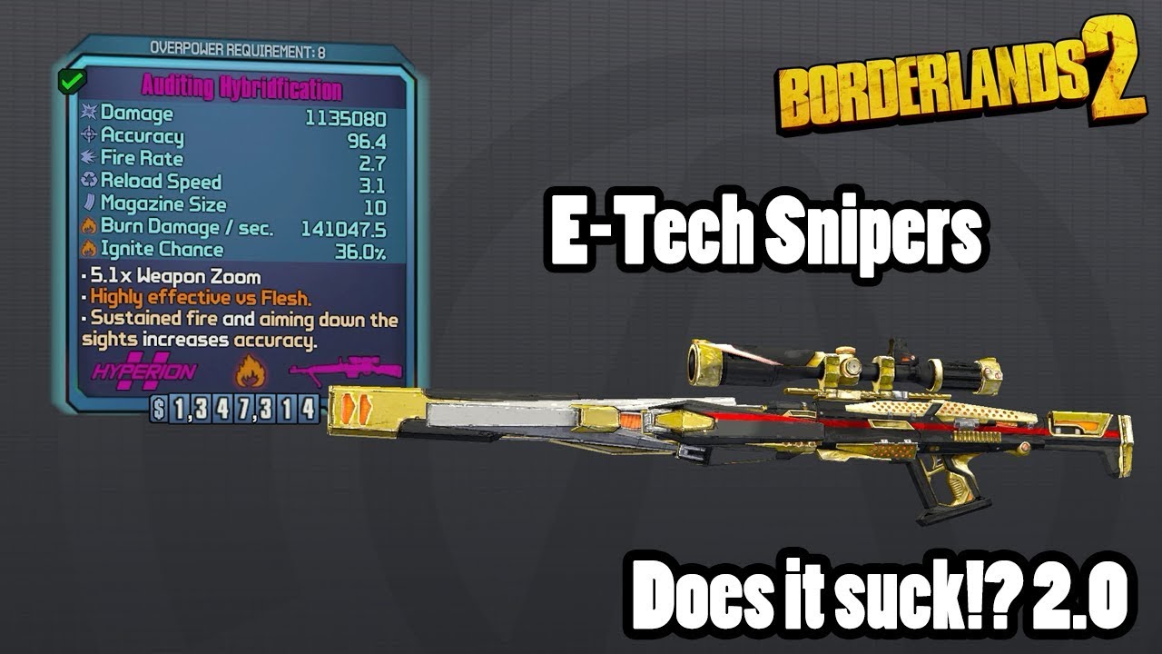 Borderlands 2: Patched E-Tech Snipers- do they still suck!?