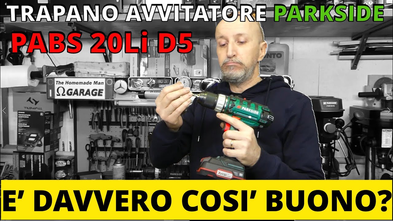Rilascia la punta? Gira storto? Trapano Avvitatore Parkside PABS 20Li D5, 20V lidl , review e test