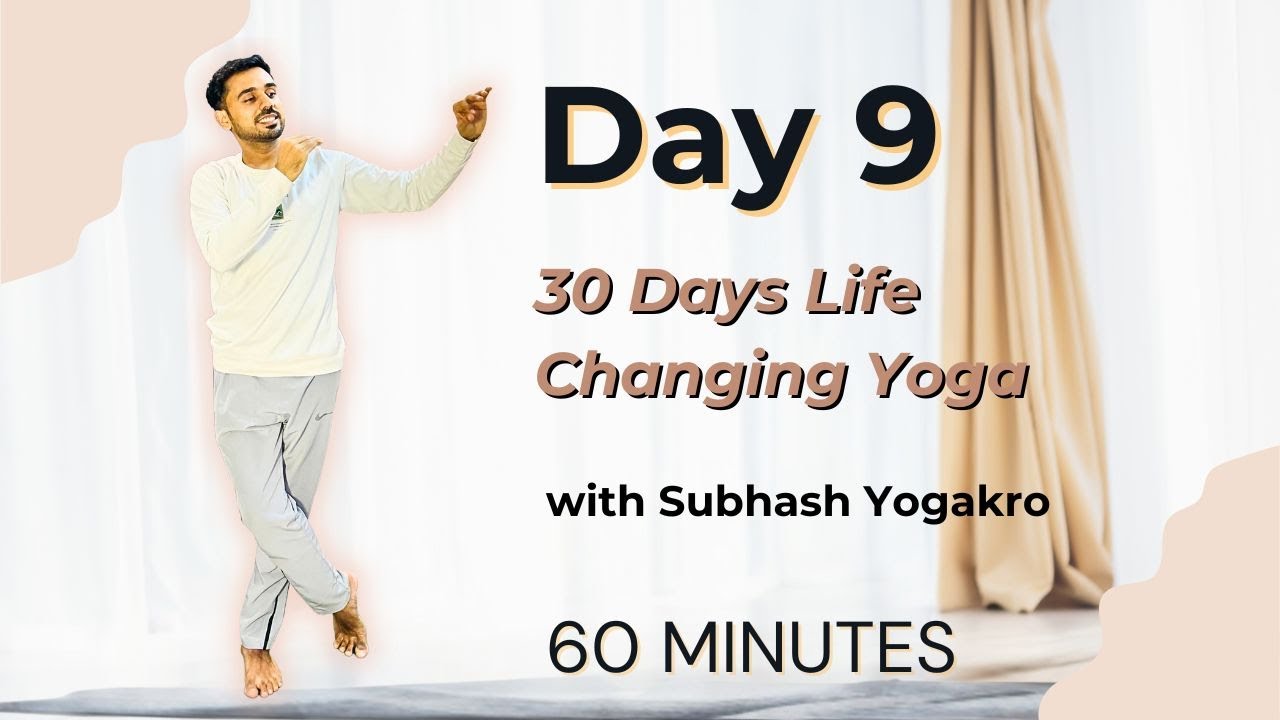 Day 9- Standing Asana & Face Yoga | 30 Days Life changing yoga with ‪@SubhashYogakro‬