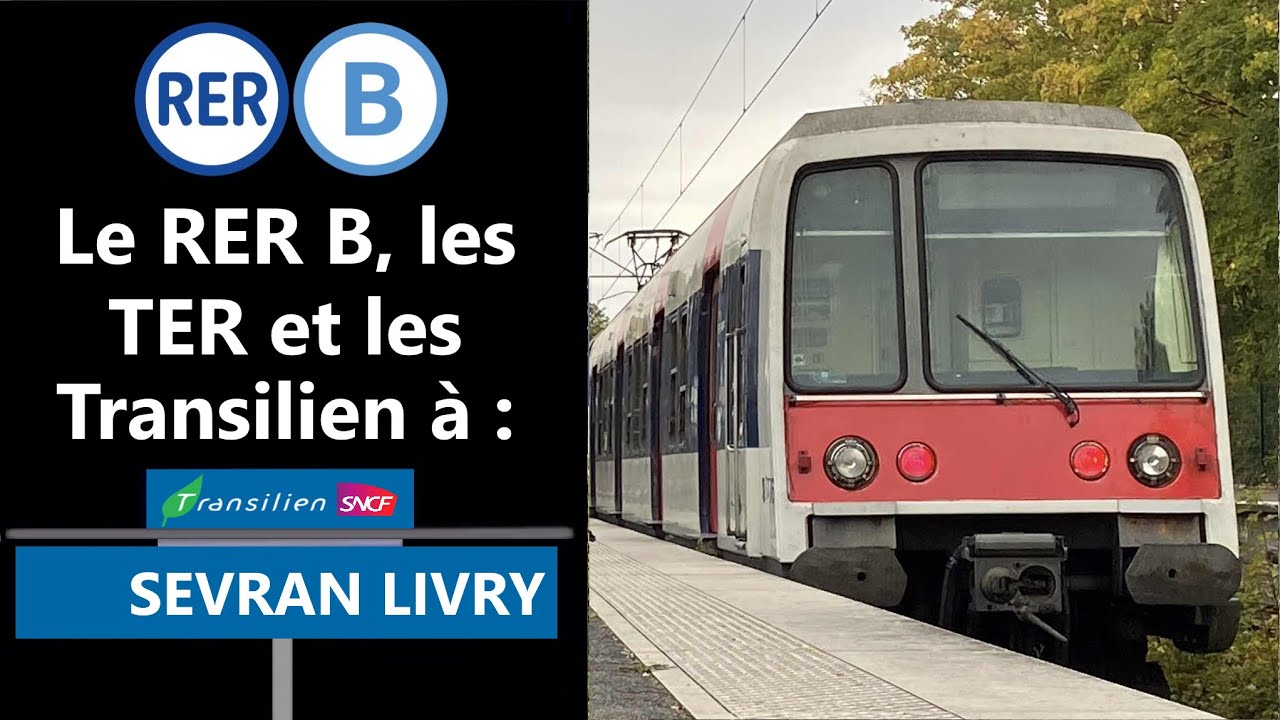 Spot à Sevran Livry sur le RER B (MI79, MI84, Z 50000, BB 27000, BR 186, Regiolis)