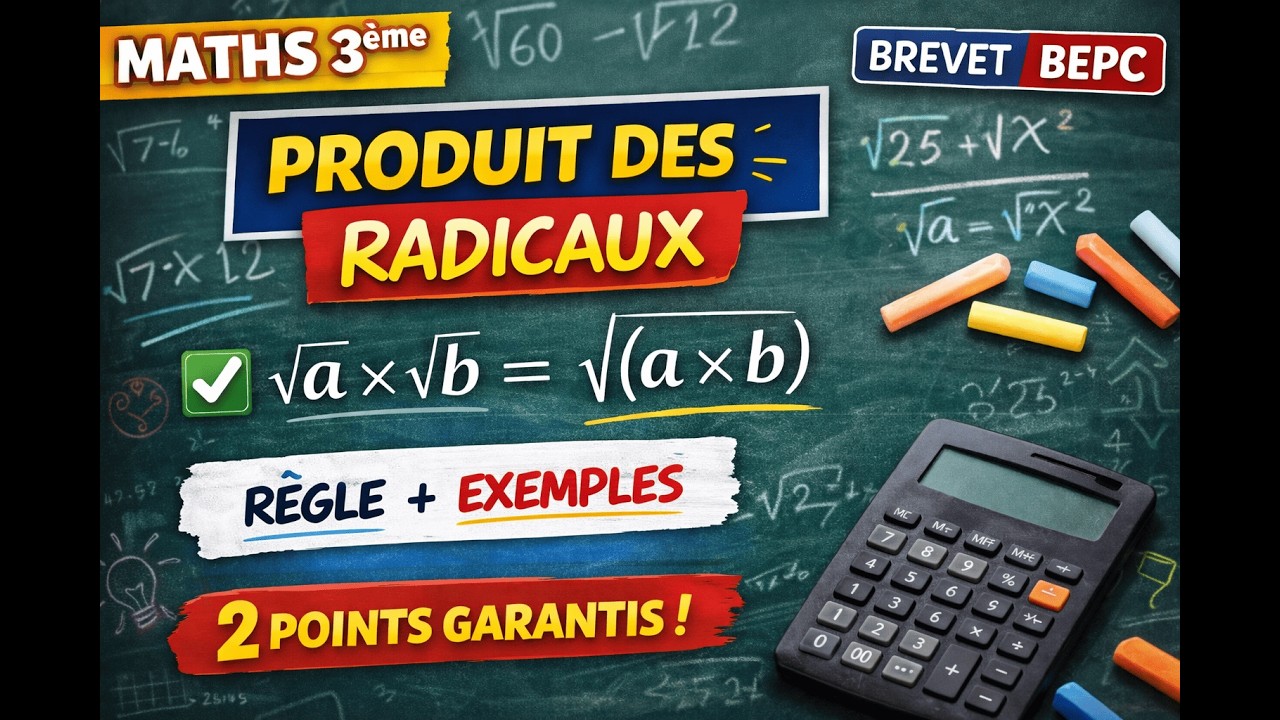 Racine carrée d'un nombre réel produit des radicaux