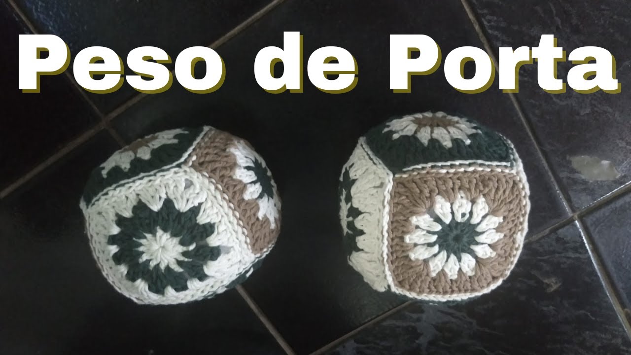 Peso de Porta Cubo Crochê | Sobras de Barbante