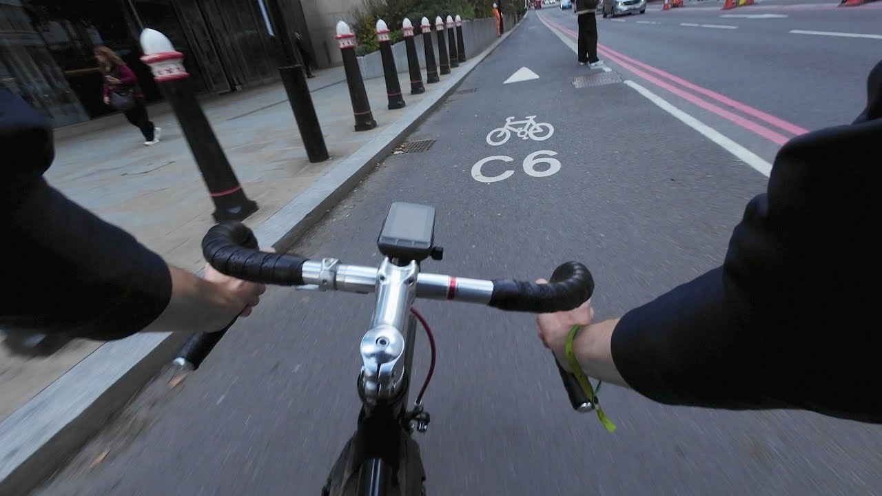 Chill fixed gear commute POV I Binaural audio