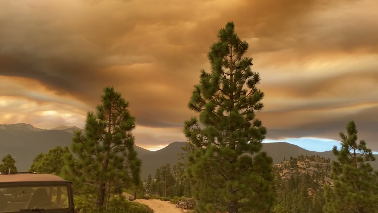 Eerie Orange Smoke Clouds Roll in Over South Lake Tahoe as Caldor Fire Grows