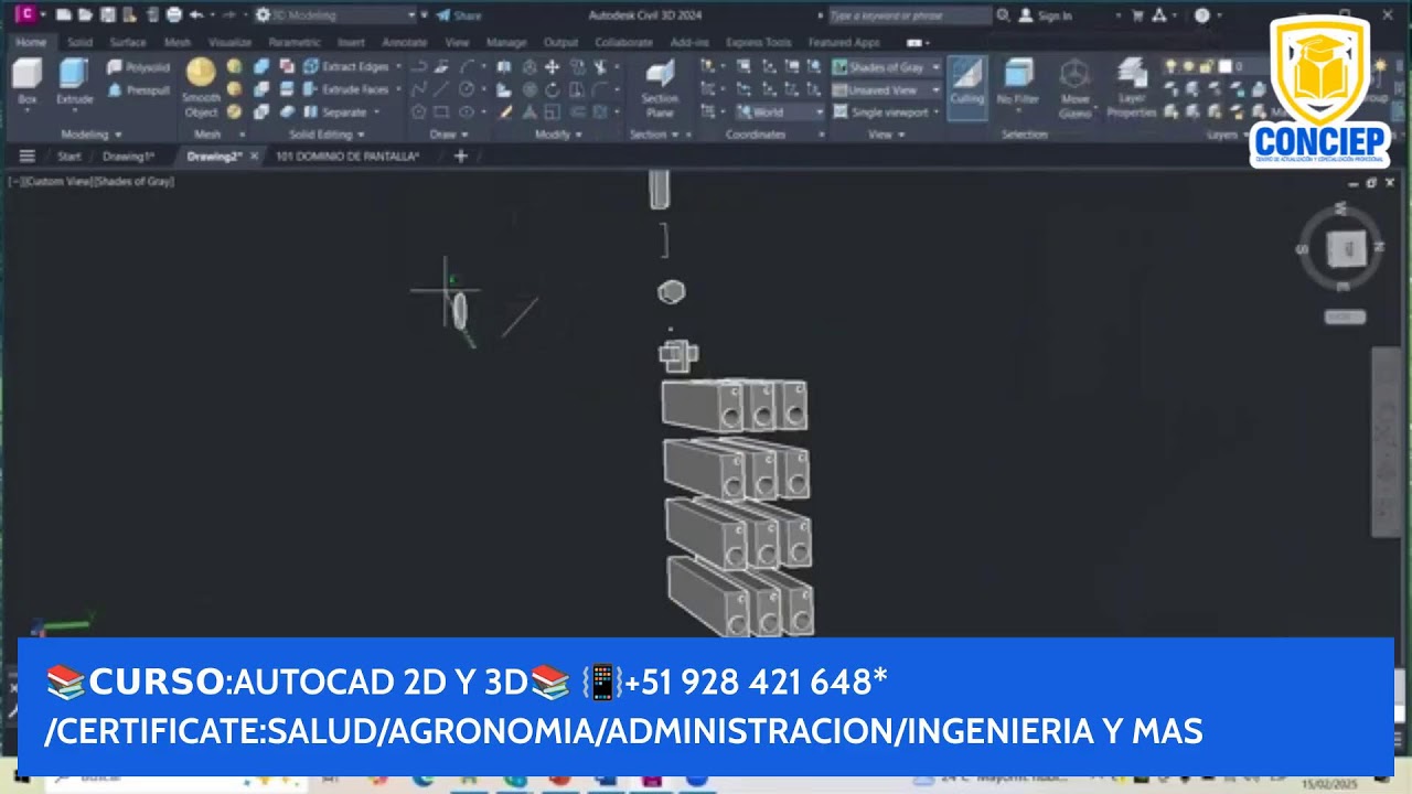 📚𝗖𝗨𝗥𝗦𝗢:AUTOCAD 2D Y 3D📚