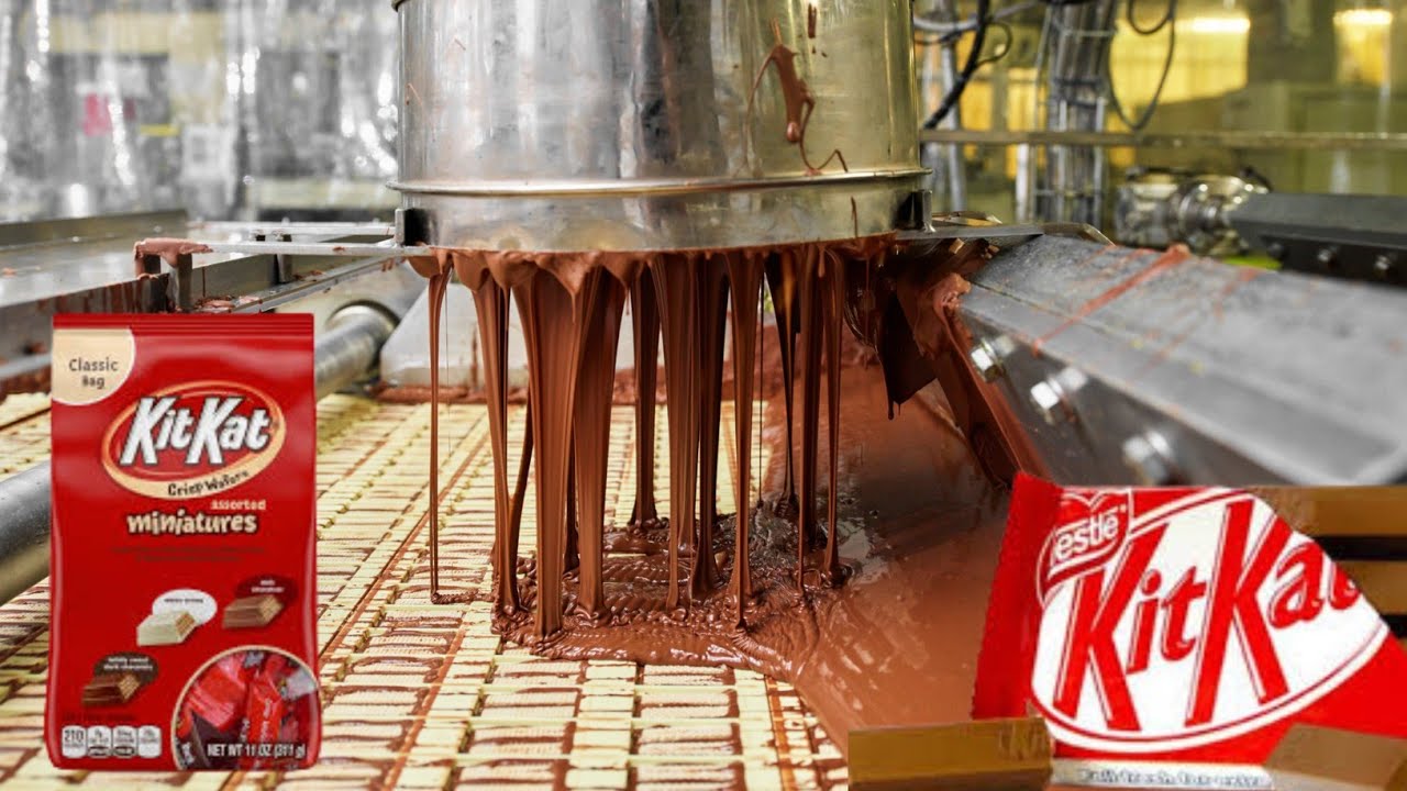 how to make kitkat in factory । kit kat kese banate he ।