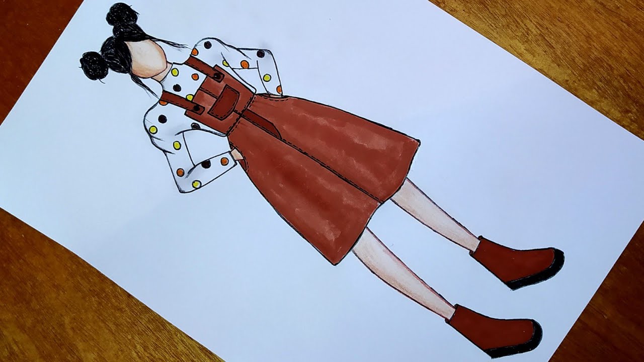 تعلم رسم ازياء خريف سهلة جدا خطوة بخطوة 2 | dessin de mode d'automne