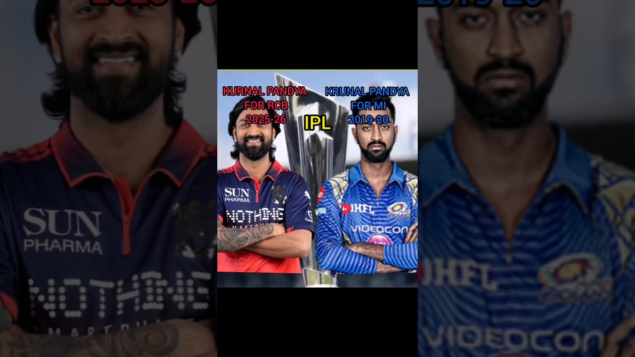 Krunal Pandya (RCB 2025-26) vs Krunal Pandya (MI 2019-20) ipl comprises💥💥 #csk #rcb #mi #KunalPandya
