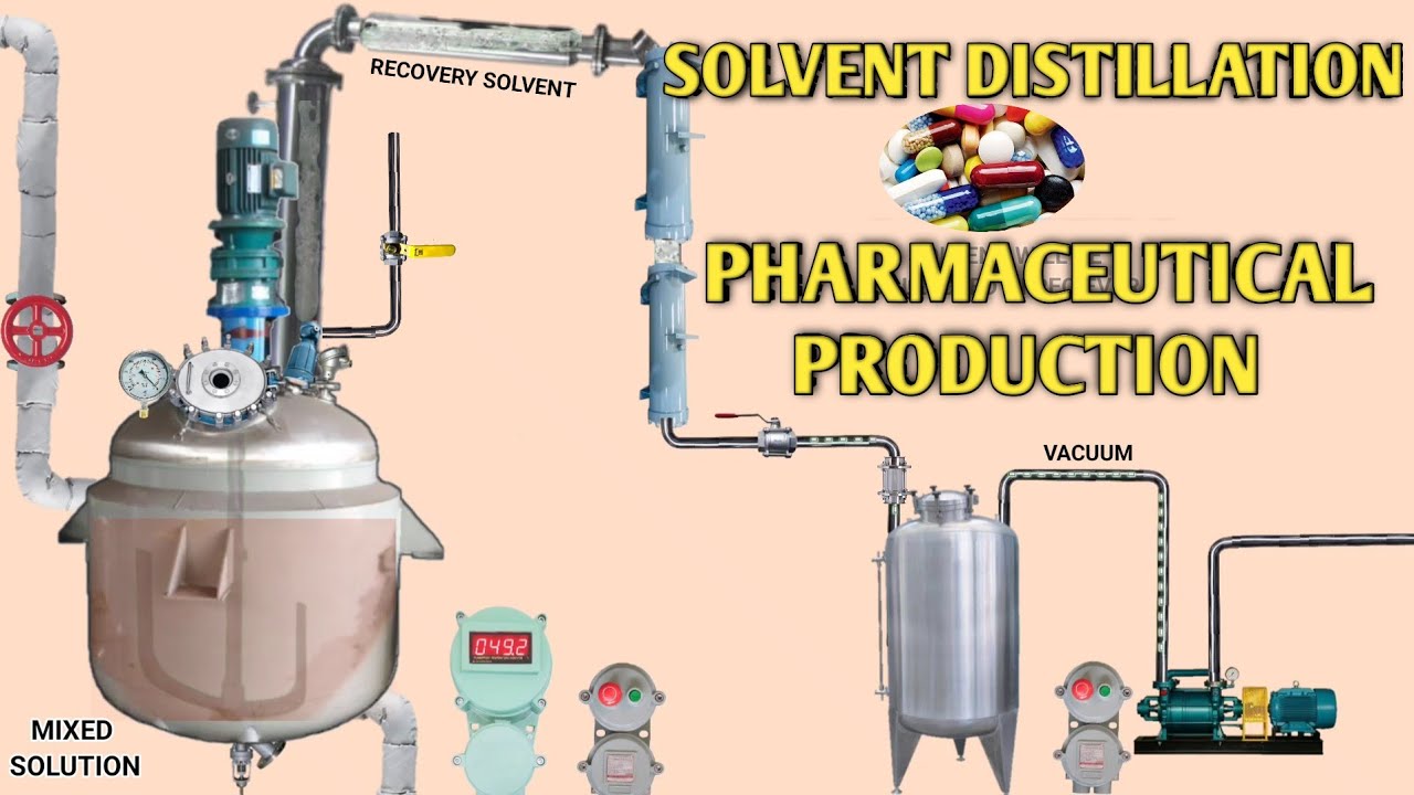 vacuum distillation process|| pharmaceutical industry| solvents seperation process #pharmaceutical