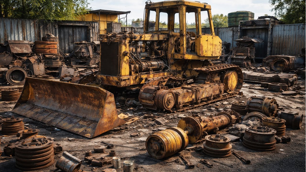 Full Dismantling of a Rusty Old Bulldozer | Heavy Machine Repair