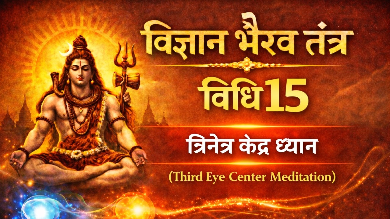 विज्ञान भैरव तंत्र – विधि 15 |🔱 त्रिनेत्र केंद्र ध्यान | Third Eye Center Meditation | Meditation