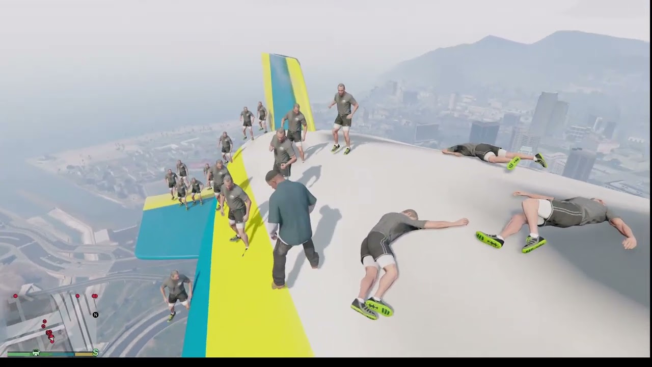 GTA V Fighting with 30 Devin Weston on moving Atomic Blimp
