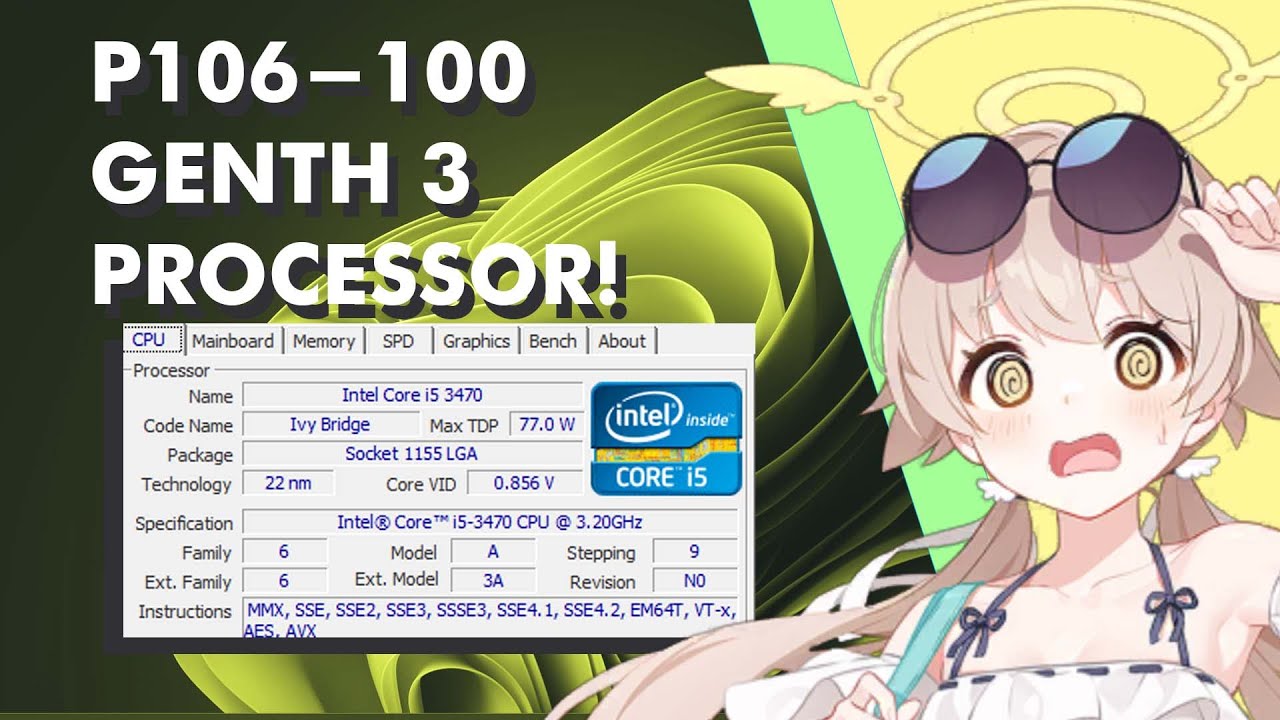 Install driver VGA Card P106-100 di Processor Intel gen 3 Anti BSOD | MOD GTX 1060