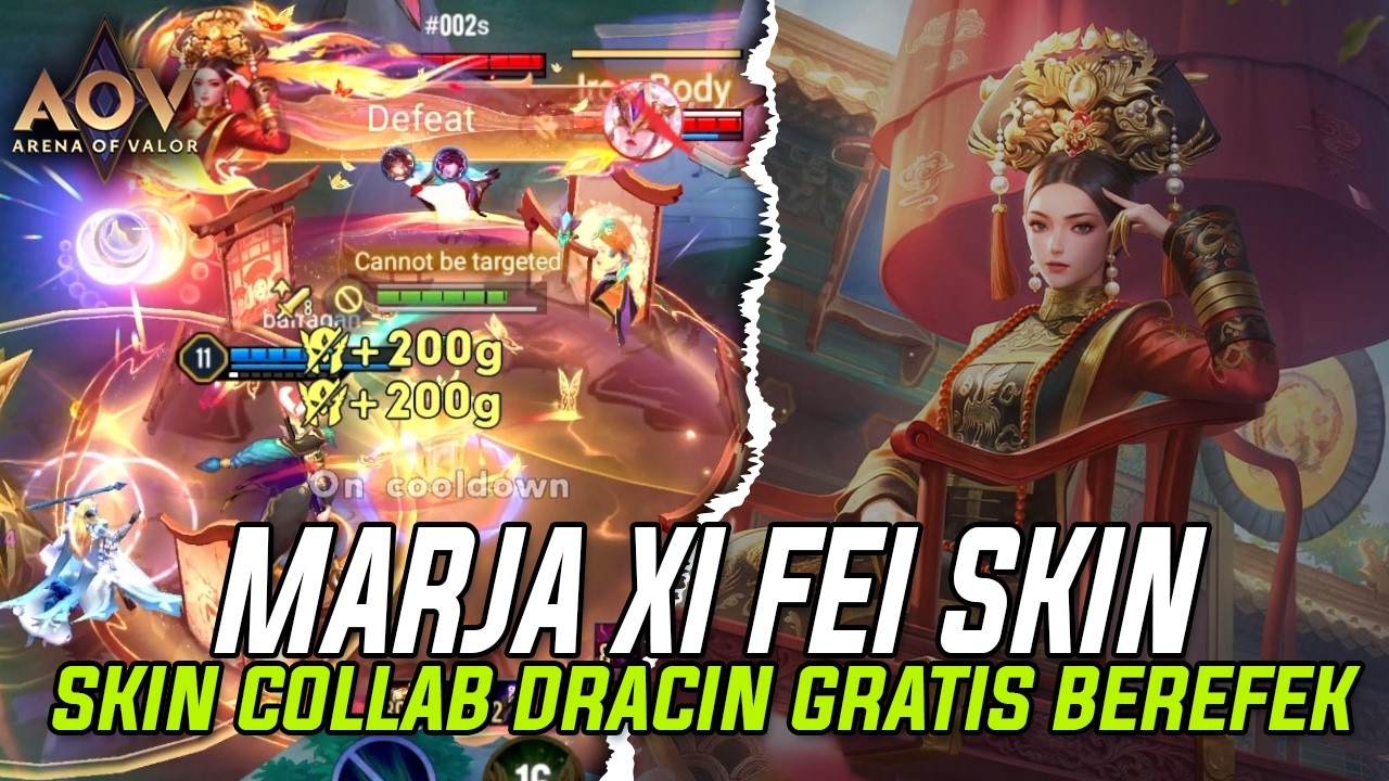 SKIN MARJA COLLAB DRAMA CINA YANG DIDAPETIN SECARA GRATIS DAN BEREFEK - MARJA XI FEI SKIN