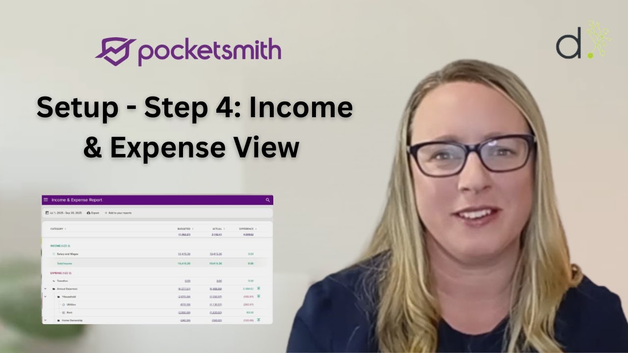 PocketSmith Setup - Step 4: Income & Expense View
