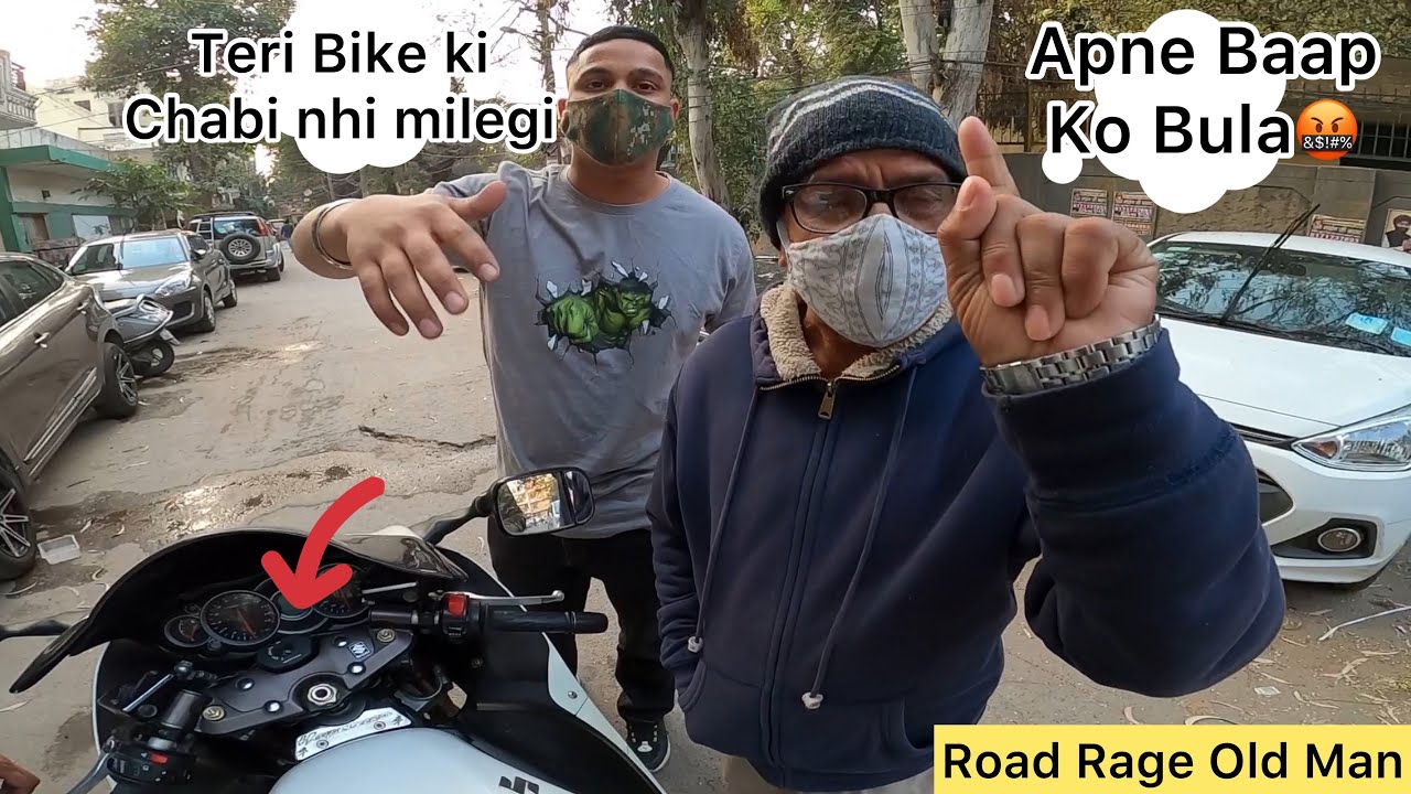 EXTREME Road Rage, Old Man Attacks Biker🥵 || Bulana Pahda “MLA’’