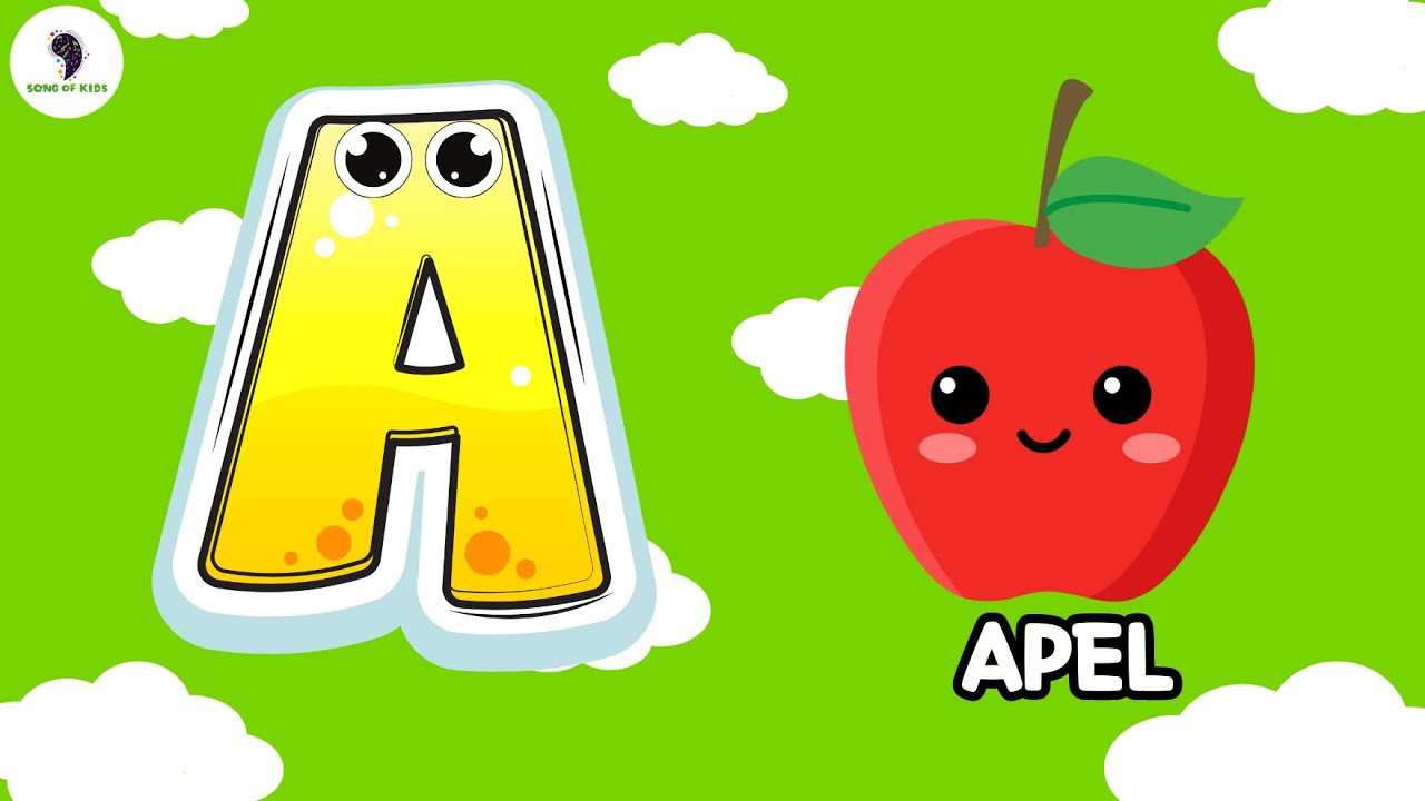 Lagu Belajar ABC - A Untuk Apel B Untuk Bis | Bernyanyi Lagu Alfabet (Lirik & Animasi) Song of Kids