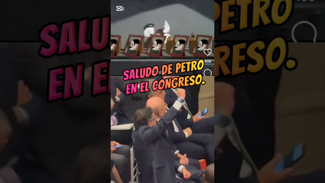 Saludo de Petro en el congreso luego del discurso de Lina Garrido.