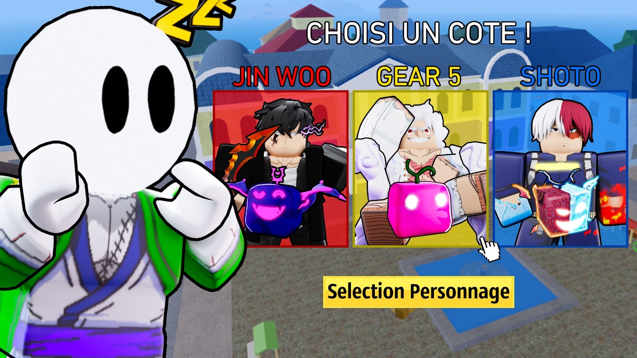 Blox Fruits mais les personnages d'anime décident mon Fruit !