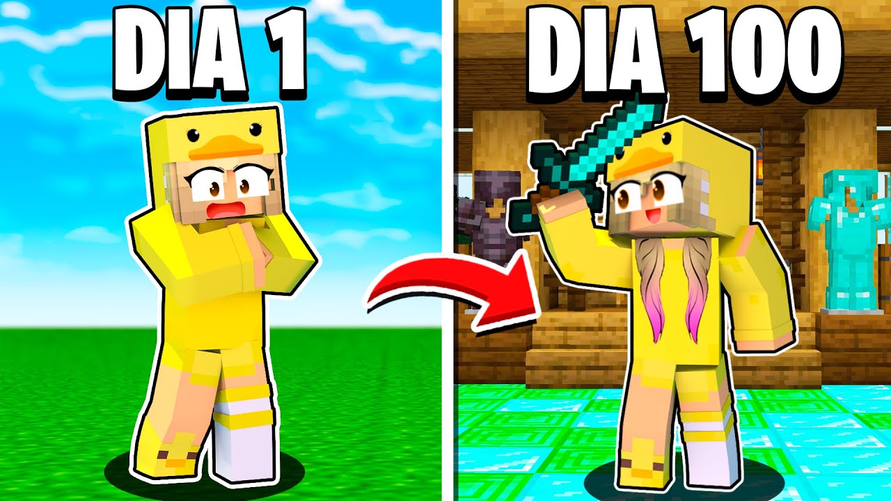 SOBREVIV&Iacute; 100 D&Iacute;AS EN UN MUNDO DE MINECRAFT