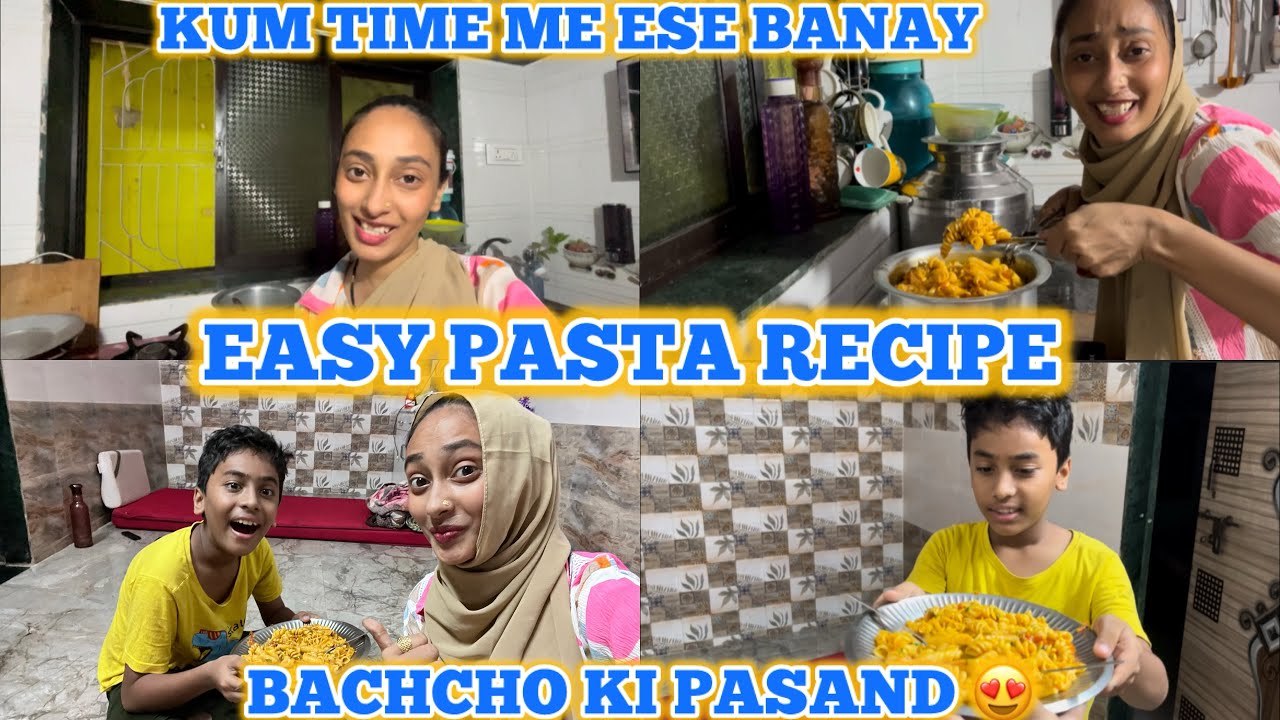 KUM TIME ME PASTA BANAYE | EASY OR TASTY BACHO KA FAVOURITE 🤩 PASTA #recipe #aasifacooklook