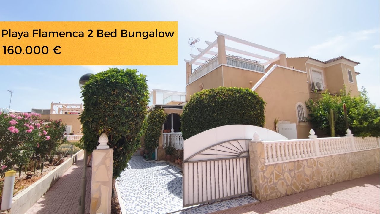Reserved 160,000€ Playa Flamenca 2 bed bungalow with roof garden and community pool