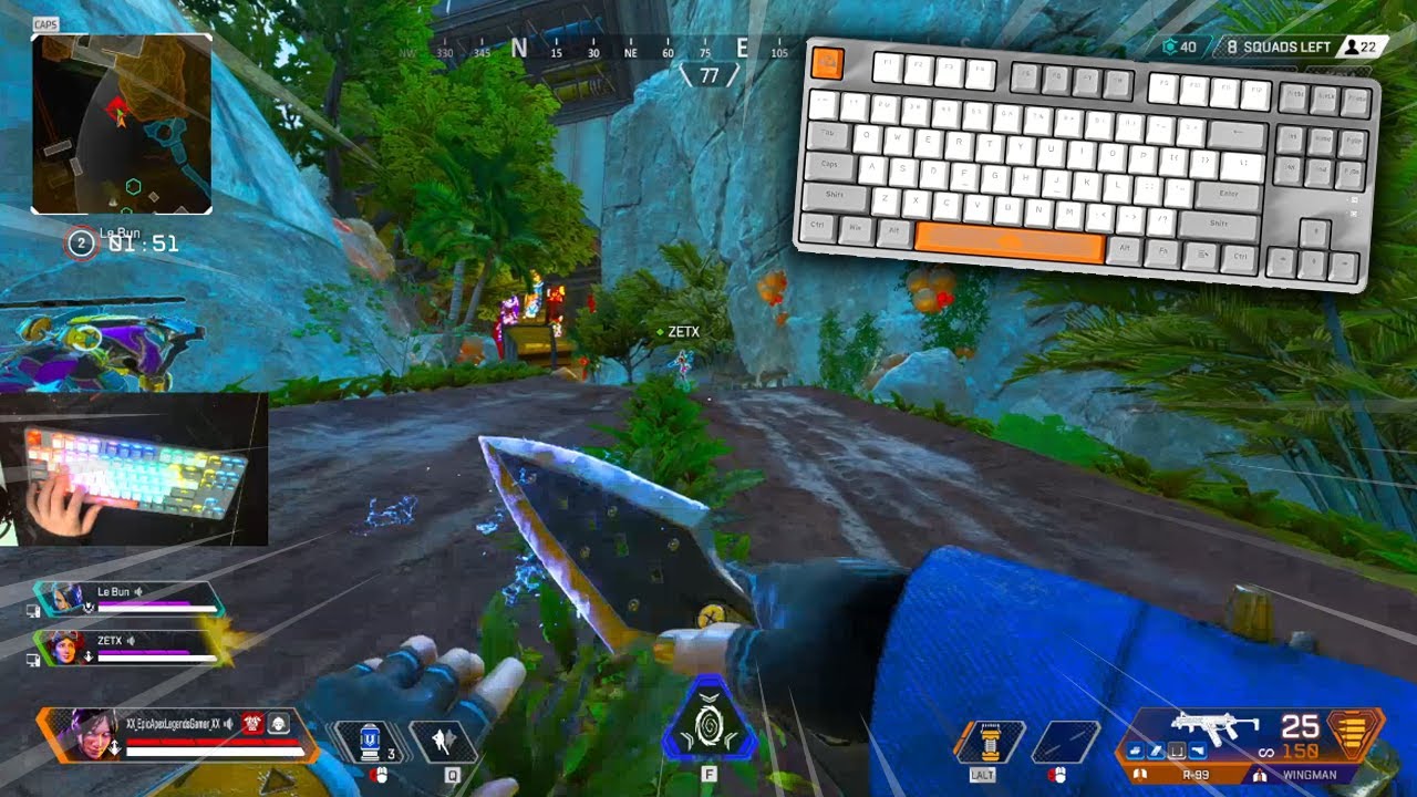 Bald Wraith uses Clicky Keyboard😮Apex Legends ASMR Keyboard Sounds😴
