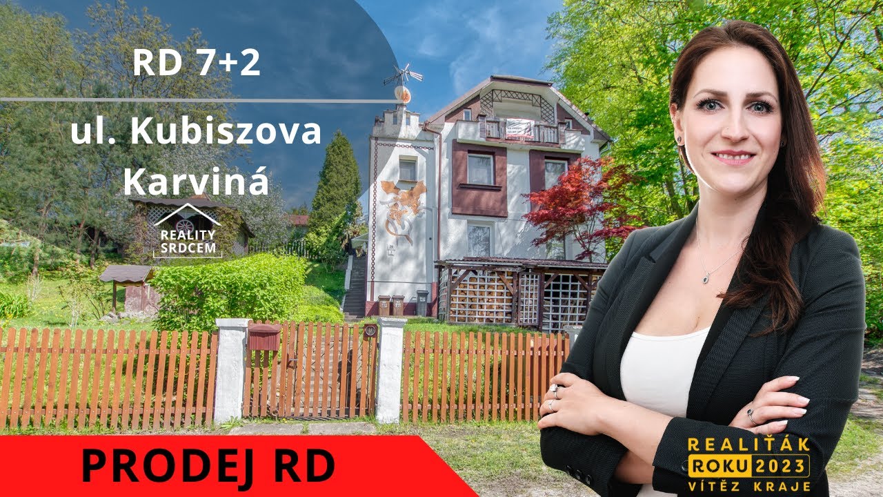 Prodej rodinn&eacute;ho domu 7+2/205 m2 se zahradou 1005 m2 na ul. Kubiszova, Karvin&aacute; - R&aacute;j