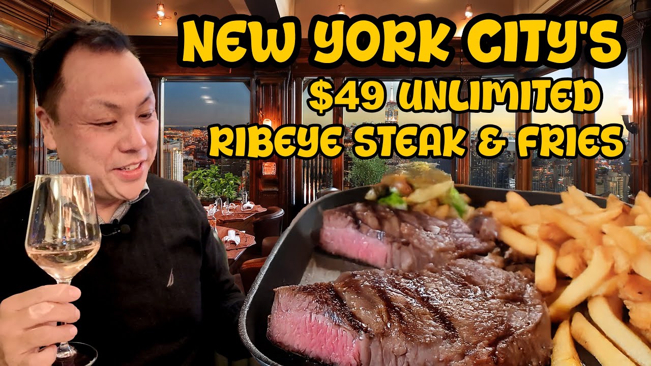 New York's Amazing $49 Unlimited RIBEYE Steak & Fries Deal in Times Square